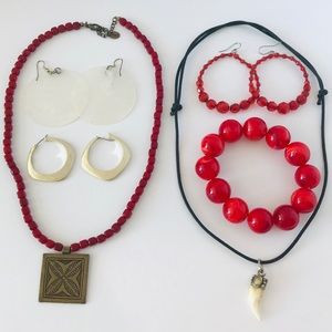 Jewelry Lot Beaded Necklace Earrings VSCO